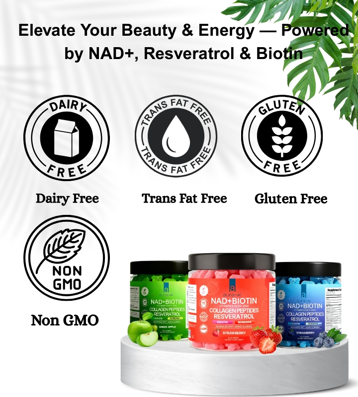 creatine monohydrate NAD+ biotin gummies longevity supplement