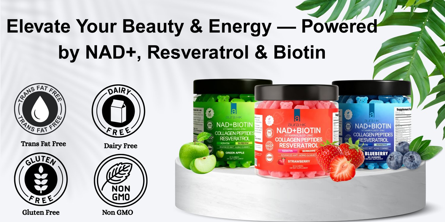 creatine monohydrate NAD+ biotin gummies longevity supplement