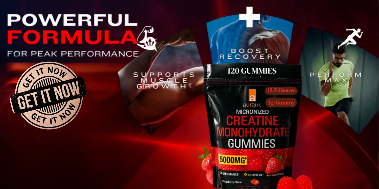 creatine monohydrate strawberry gummies longevity supplement