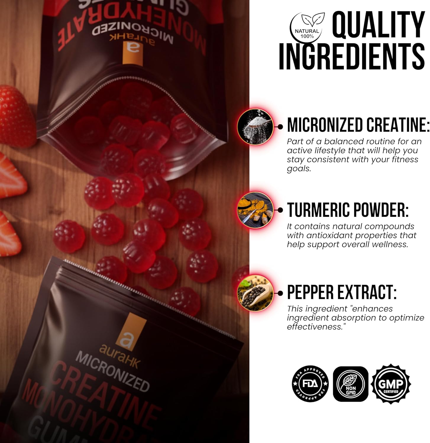 Creatine Monohydrate Gummies (Strawberry) - Image 6