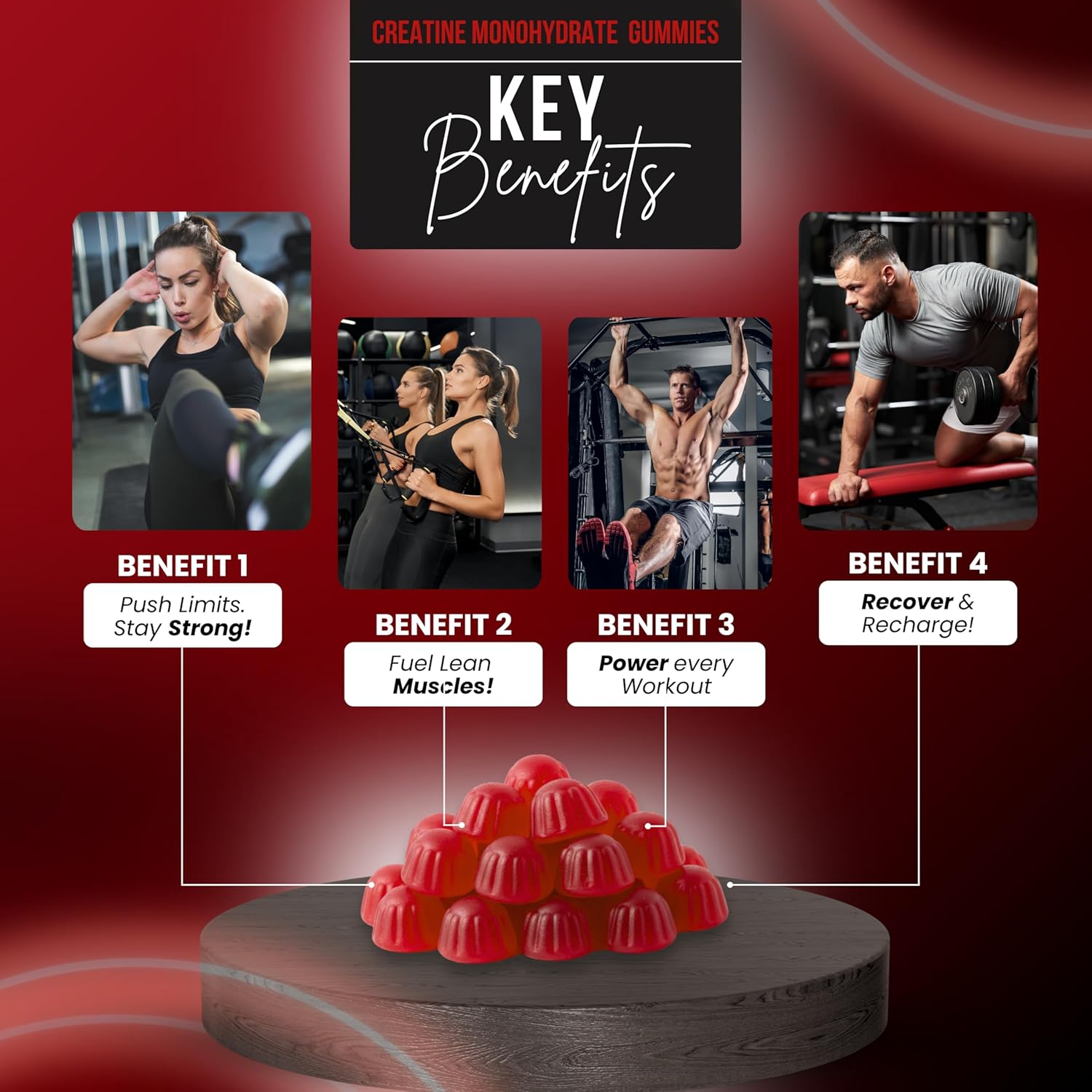 Creatine Monohydrate Gummies (Strawberry) - Image 8