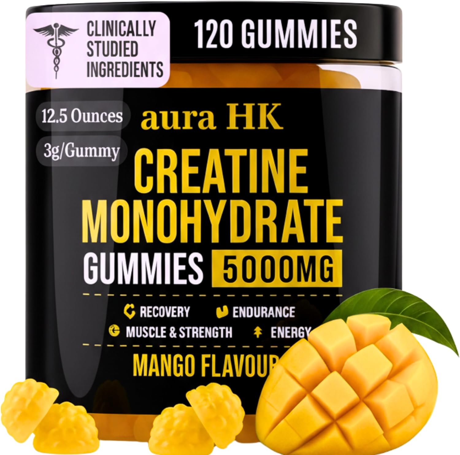 CREATINE MONOHYDRATE GUMMIES (MANGO)