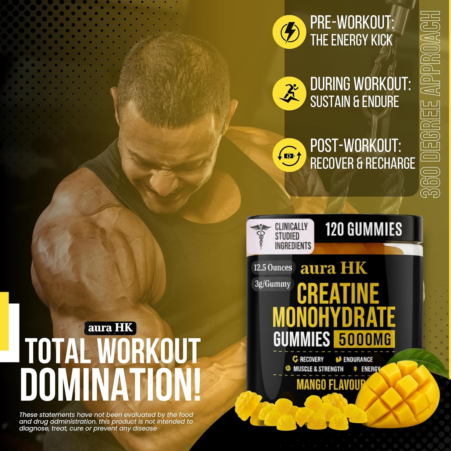 CREATINE MONOHYDRATE GUMMIES (MANGO) - Image 3