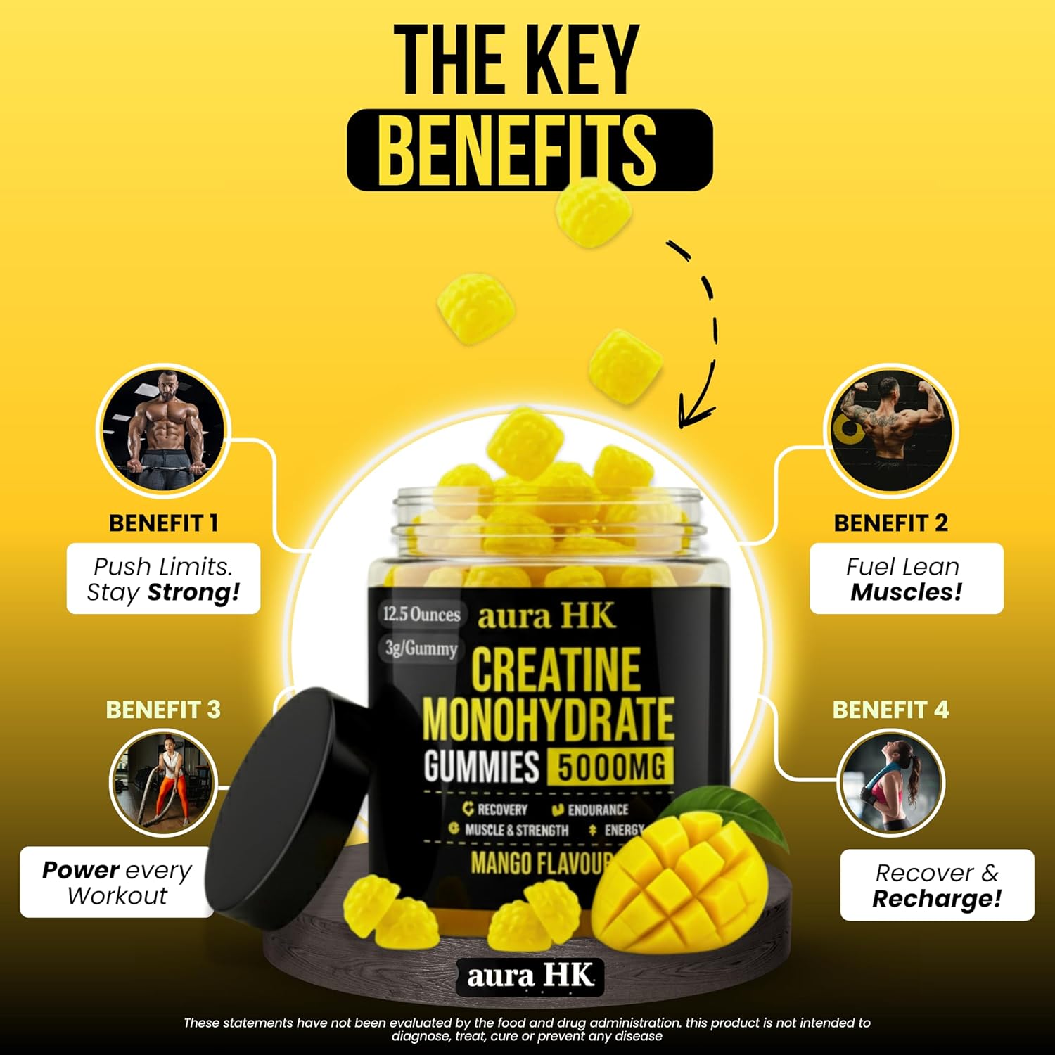 CREATINE MONOHYDRATE GUMMIES (MANGO) - Image 4